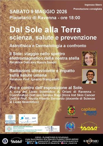dal sole alla terra: scienza, salute e prevenzione - astrofisica e dermatologia a confronto